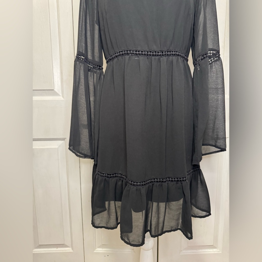 As U Wish Black Long Sleeve Dress - Picture 3 of 6